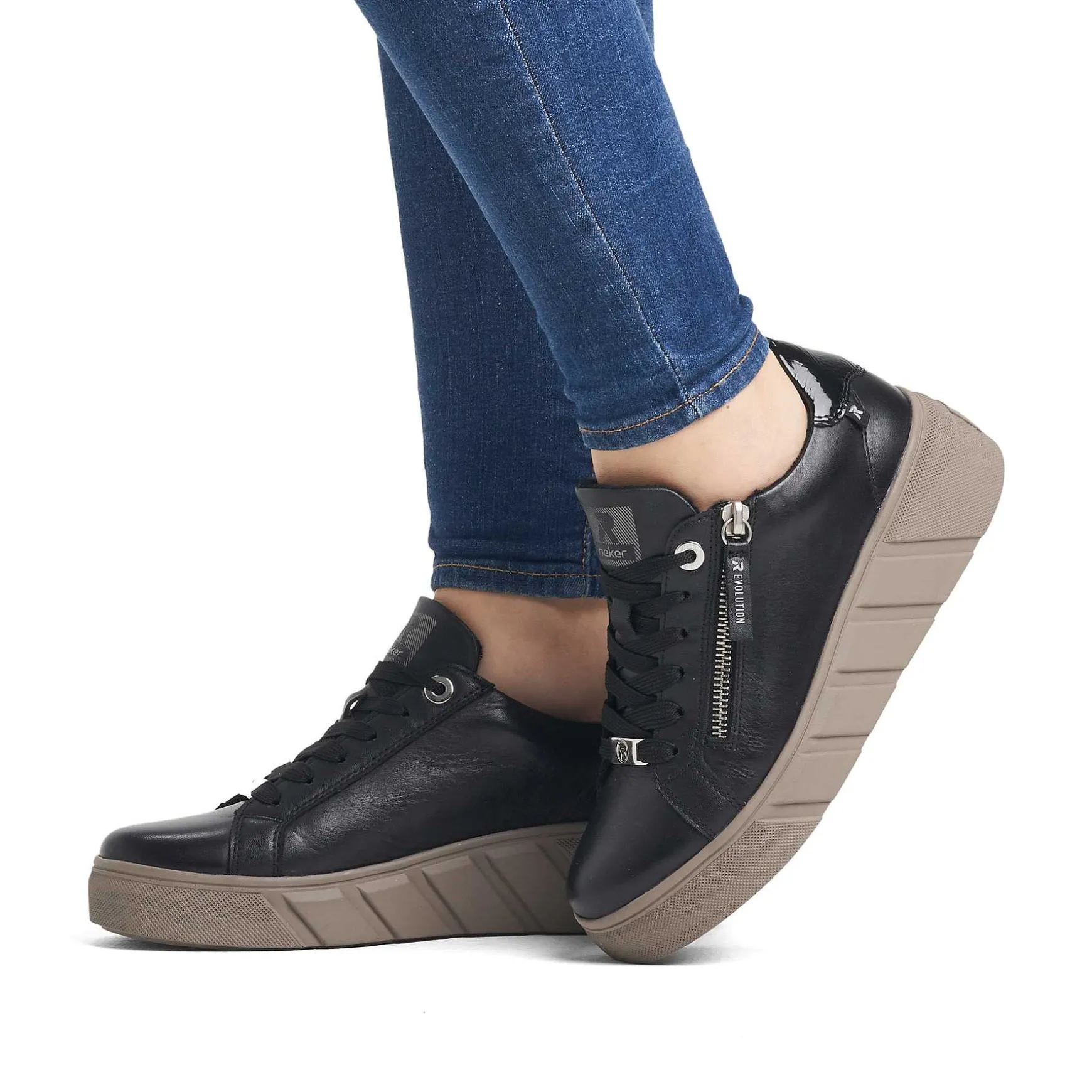 Rieker Women'S Sneaker Low Urban Black