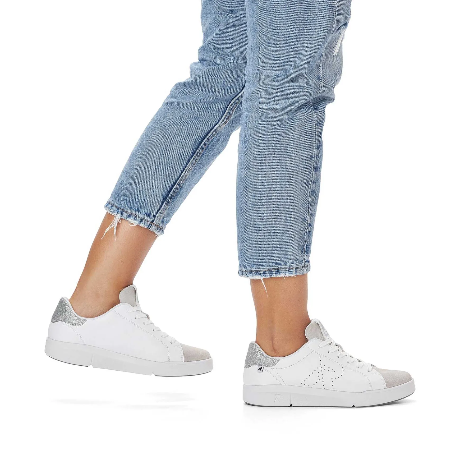 Rieker Women'S Sneaker Low Swan-White Beige