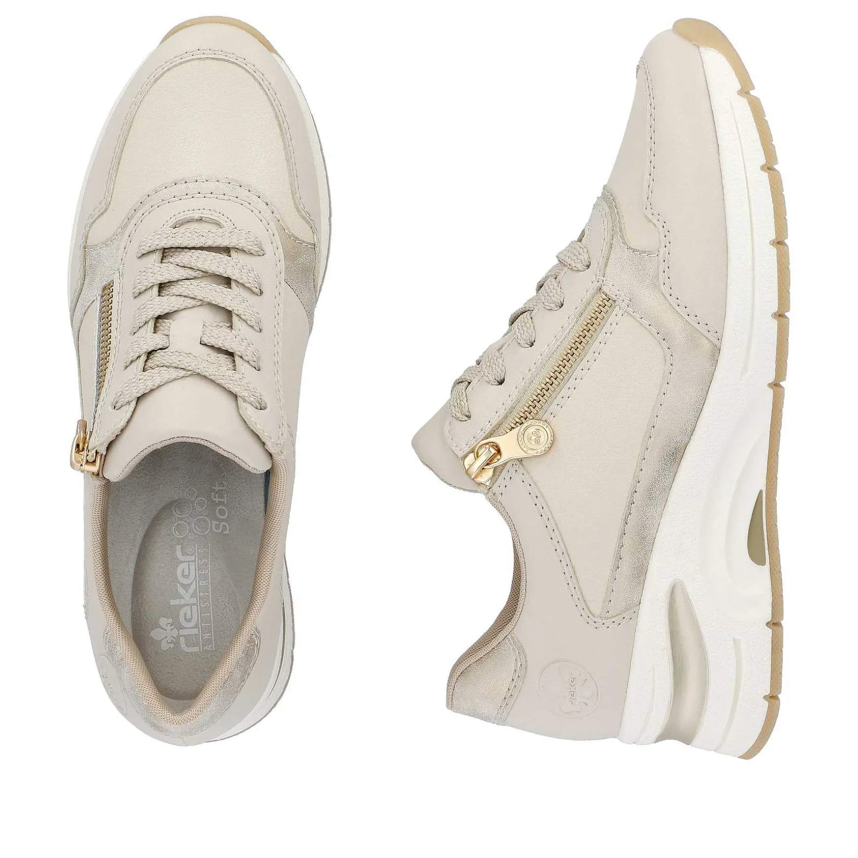 Rieker Women'S Sneaker Low Light Beige
