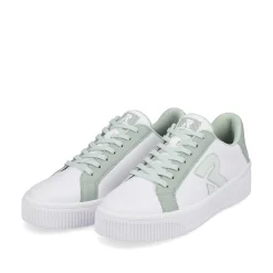 Rieker Women'S Sneaker Low Swan-White Mint-Green