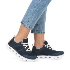 Rieker Women'S Sneaker Low Steel Blue