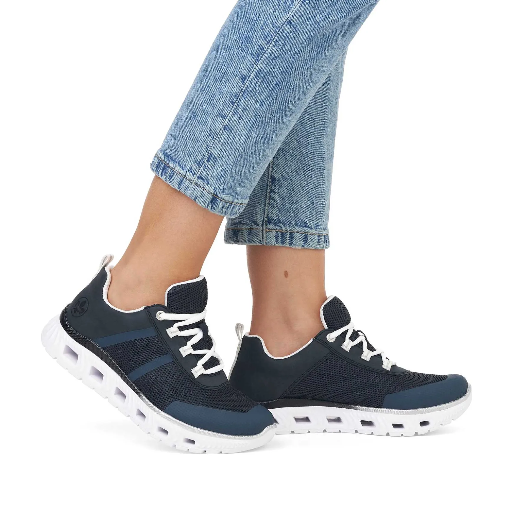 Rieker Women'S Sneaker Low Steel Blue