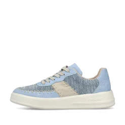 Rieker Women'S Sneaker Low Light Blue