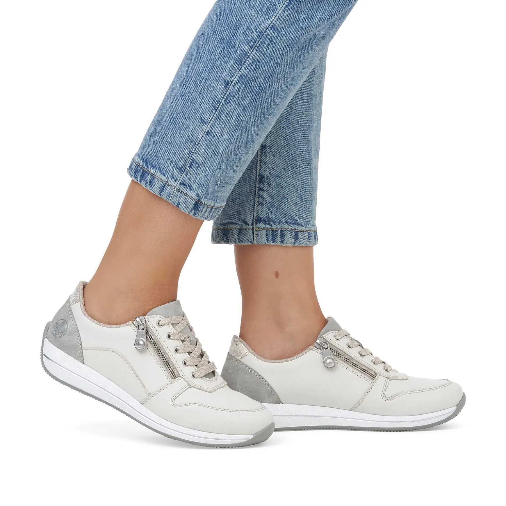 Rieker Women'S Sneaker Low Cream White