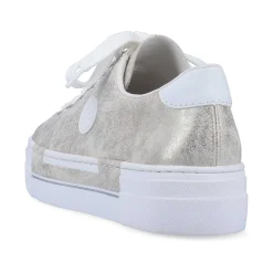 Rieker Women'S Sneaker Low Silver Metallic