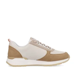 Rieker Women'S Sneaker Low Clay-Beige Cinnamon White
