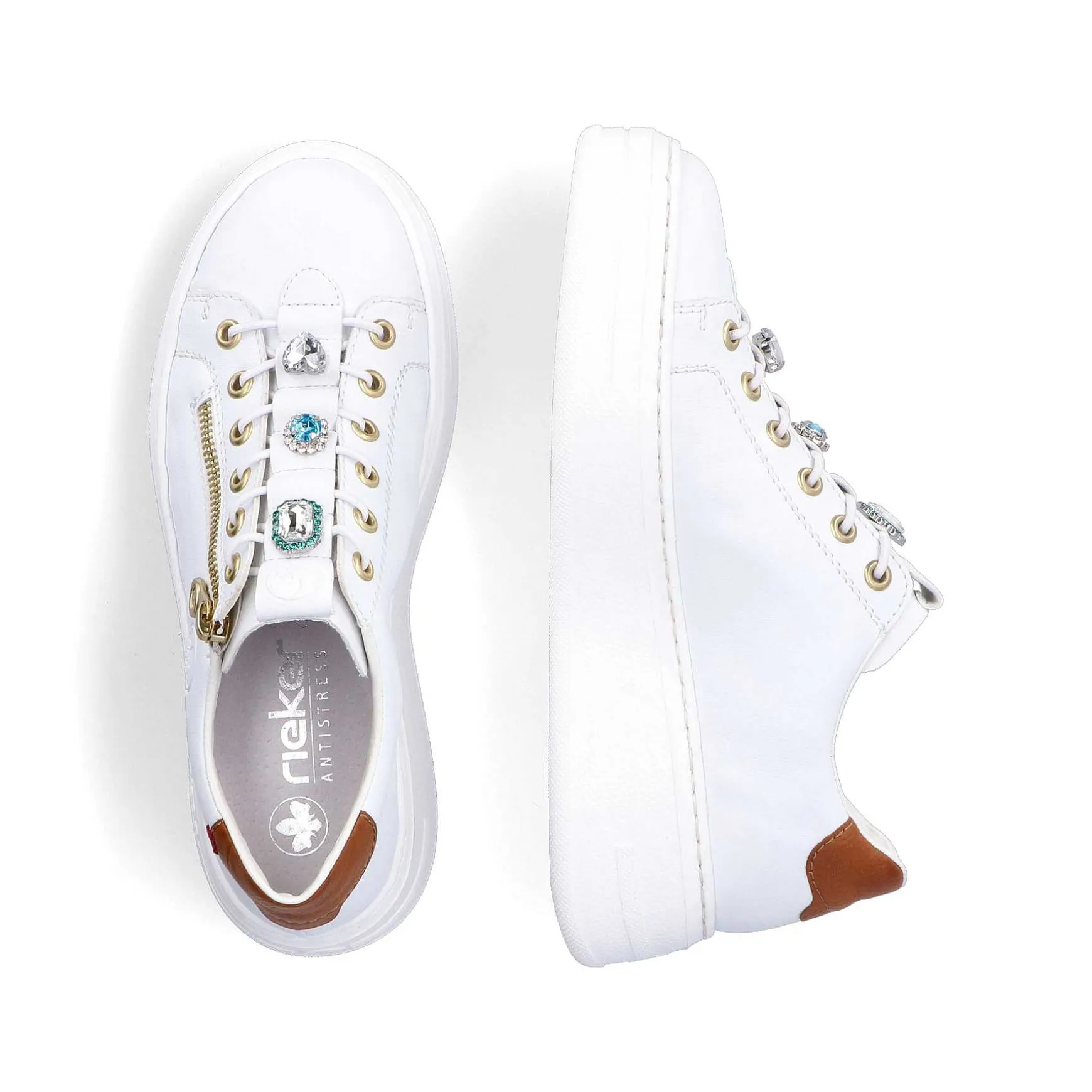 Rieker Women'S Sneaker Low Snow White