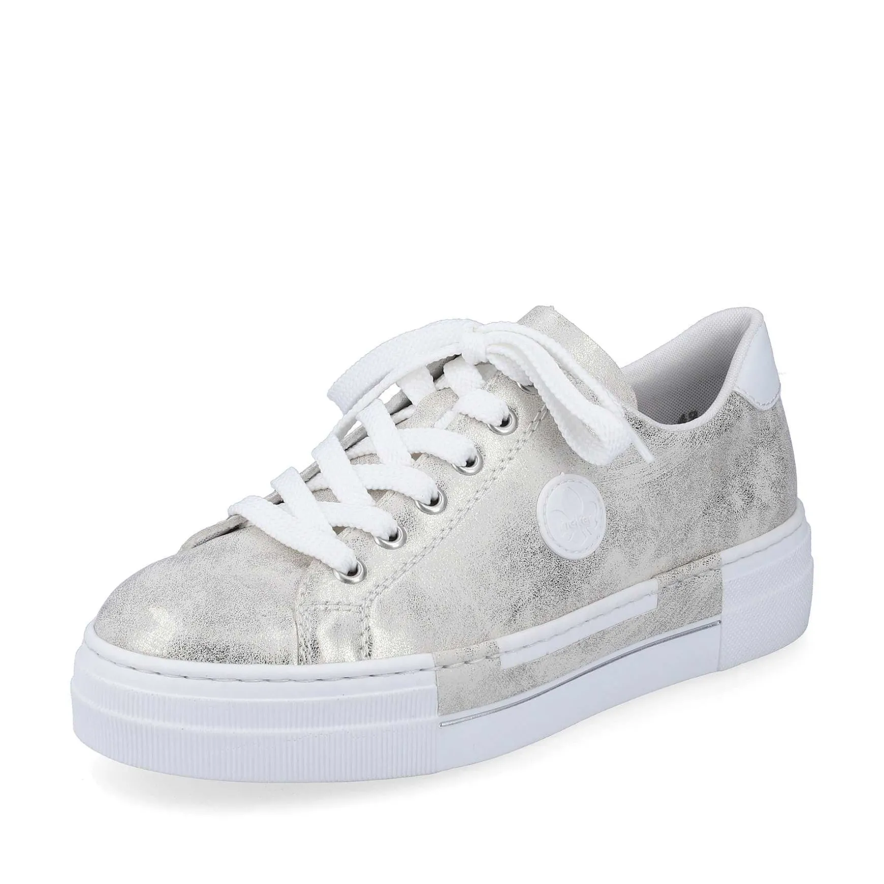 Rieker Women'S Sneaker Low Silver Metallic
