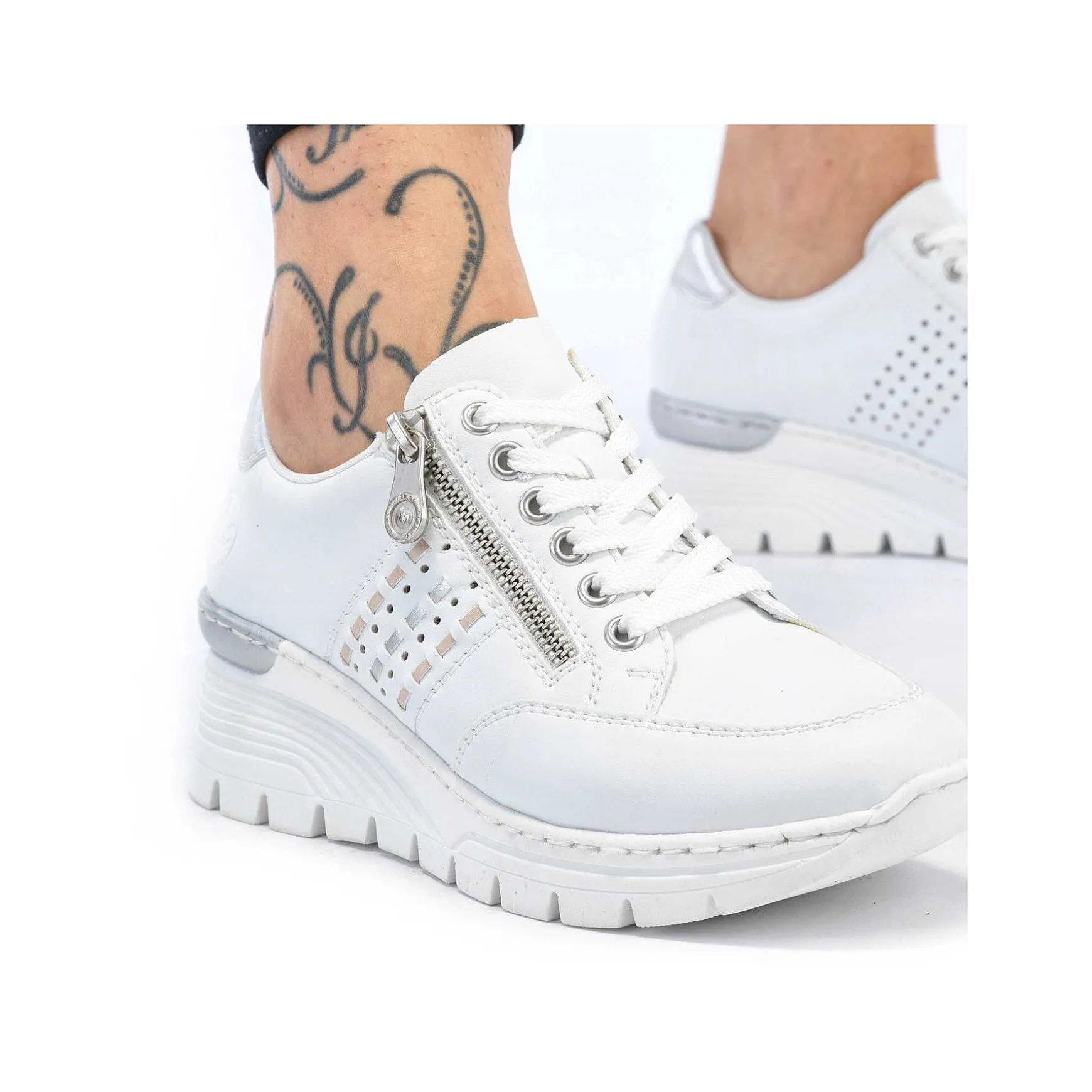 Rieker Women'S Sneaker Low Pure White