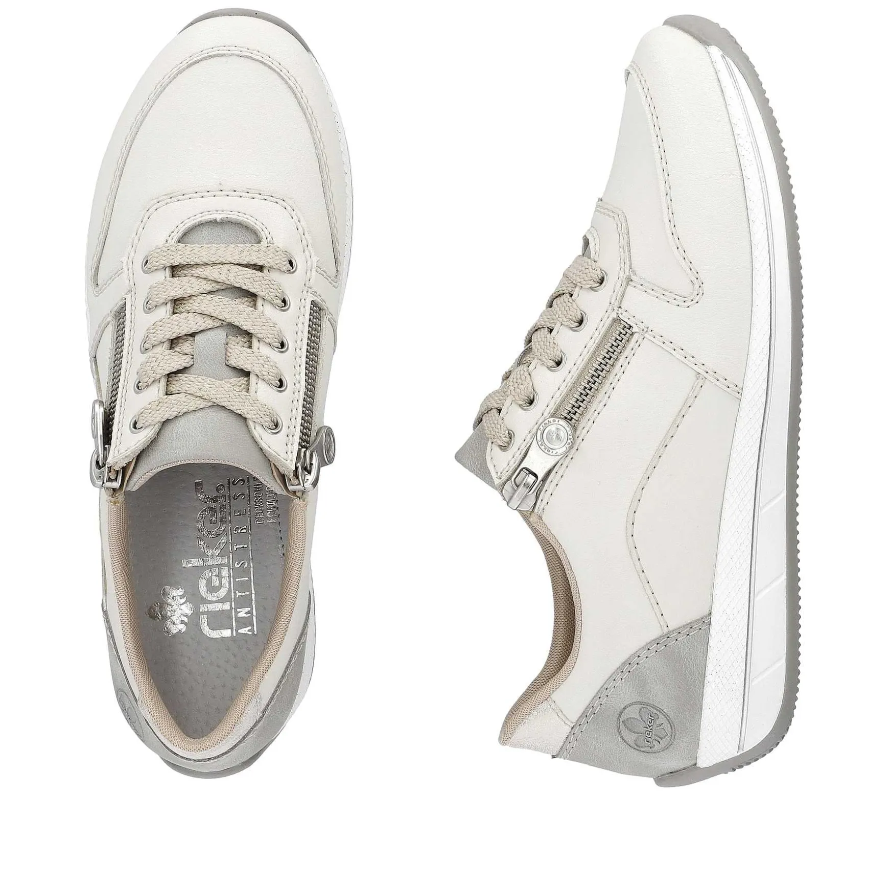 Rieker Women'S Sneaker Low Cream White