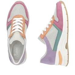 Rieker Women'S Sneaker Low Beige-Multicolored