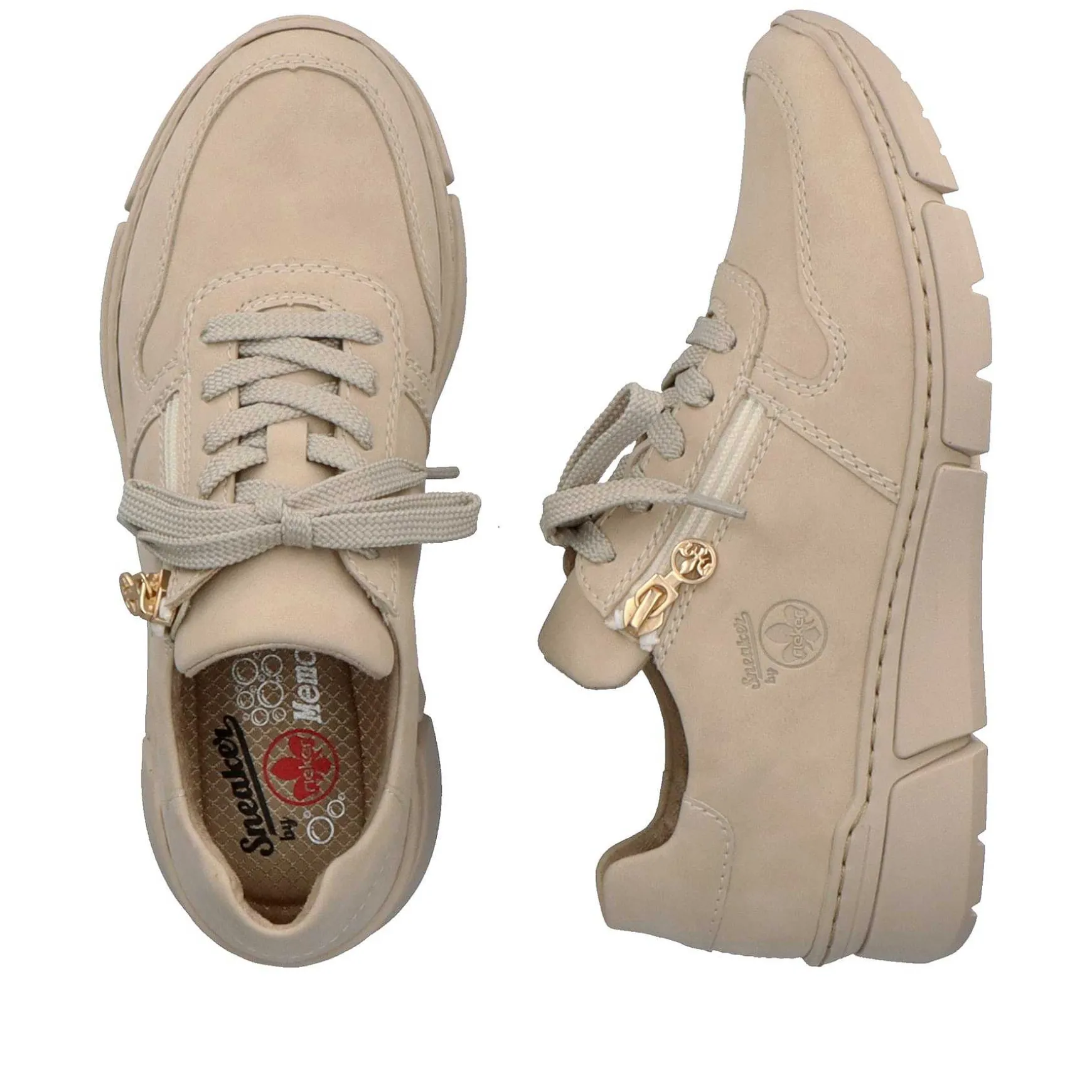 Rieker Women'S Sneaker Low Cream Beige