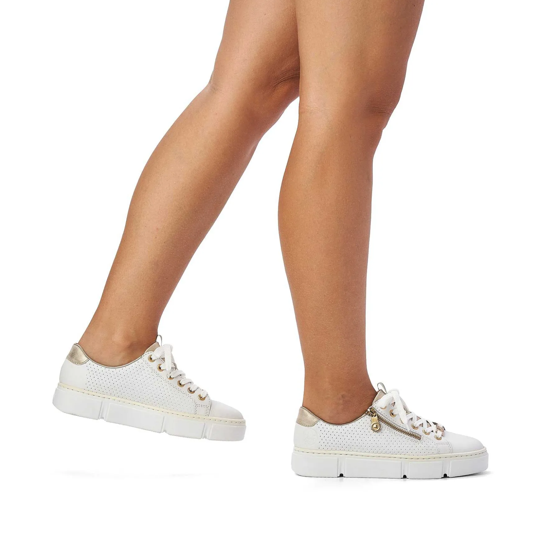 Rieker Women'S Sneaker Low Pearl White