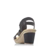 Rieker Women'S Strappy Sandals Jet Black