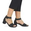 Rieker Women'S Strappy Sandals Jet Black