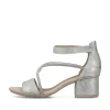 Rieker Women'S Strappy Sandals Silver Metallic