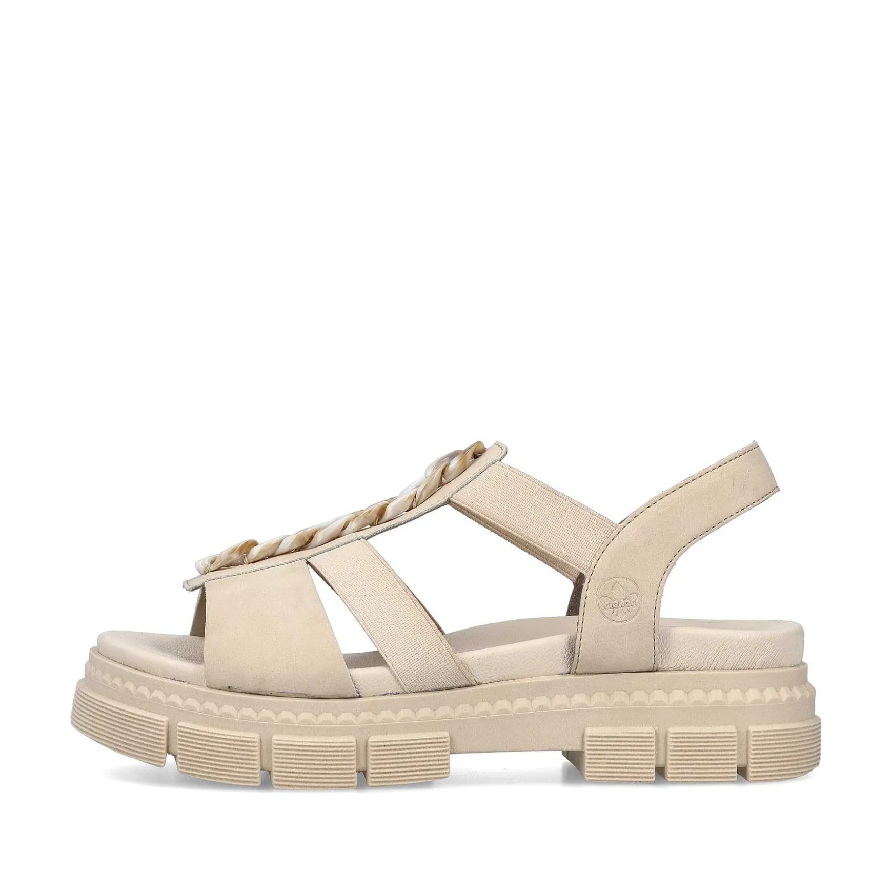 Rieker Women'S Strappy Sandals Light Beige