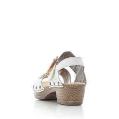 Rieker Women'S Strappy Sandals Pearl White