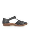Rieker Women'S Strappy Sandals Midnight Black