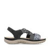 Rieker Women'S Strappy Sandals Night Black