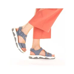 Rieker Women'S Strappy Sandals Slate Blue