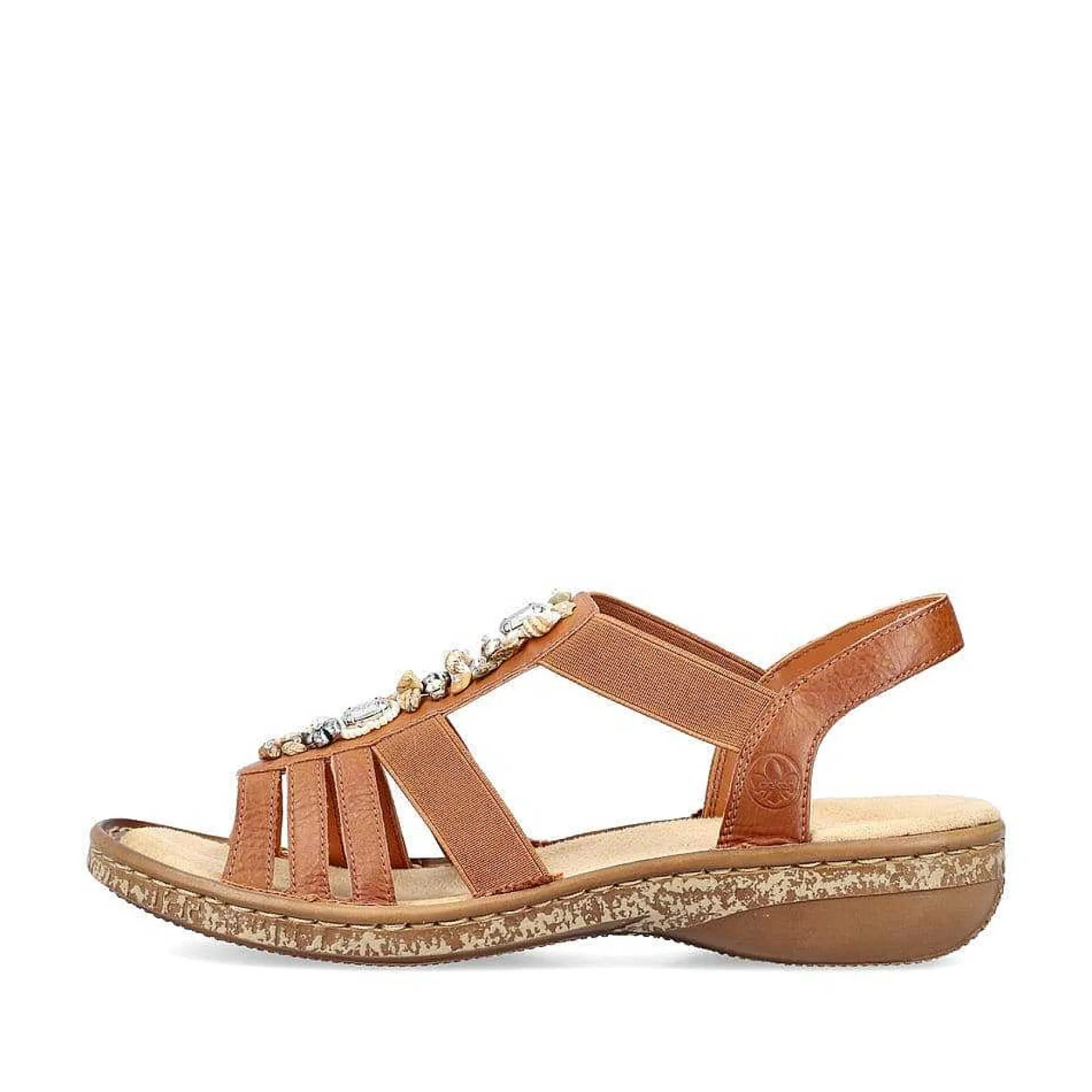 Rieker Women'S Strappy Sandals Caramel Brown