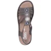 Rieker Women'S Strappy Sandals Black Gray