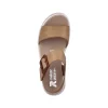 Rieker Women'S Strappy Sandals Clay Beige
