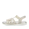 Rieker Women'S Strappy Sandals Pearl White