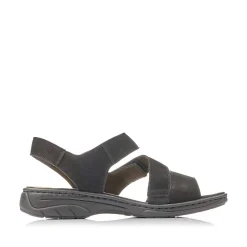 Rieker Women'S Strappy Sandals Jet Black