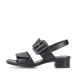 Rieker Women'S Strappy Sandals Glossy Black