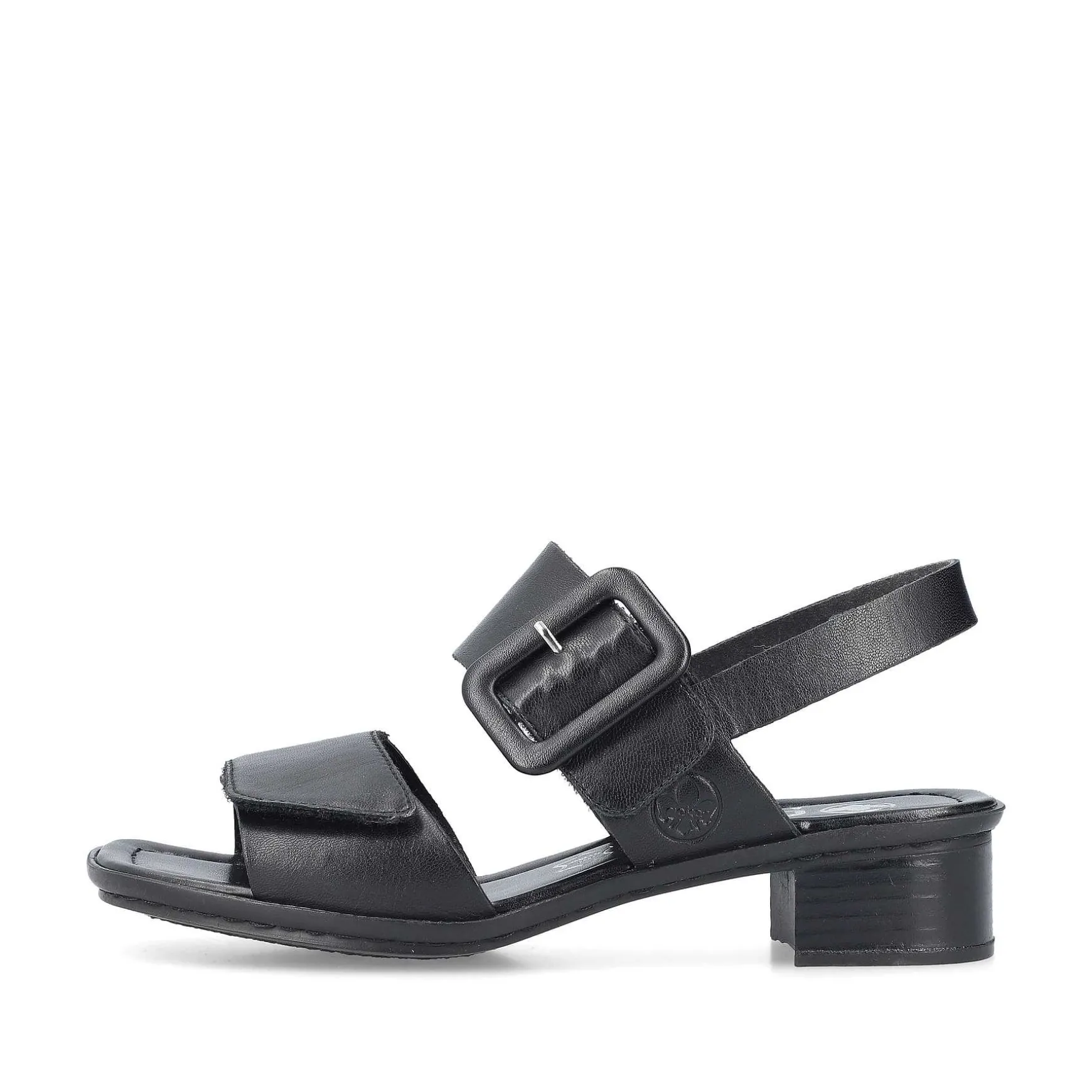 Rieker Women'S Strappy Sandals Glossy Black