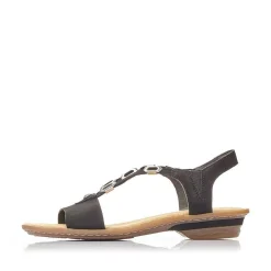 Rieker Women'S Strappy Sandals Jet Black