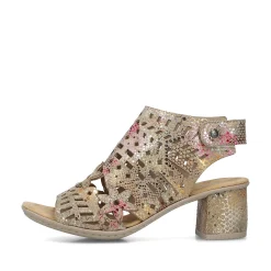 Rieker Women'S Strappy Sandals Bronze Metallic