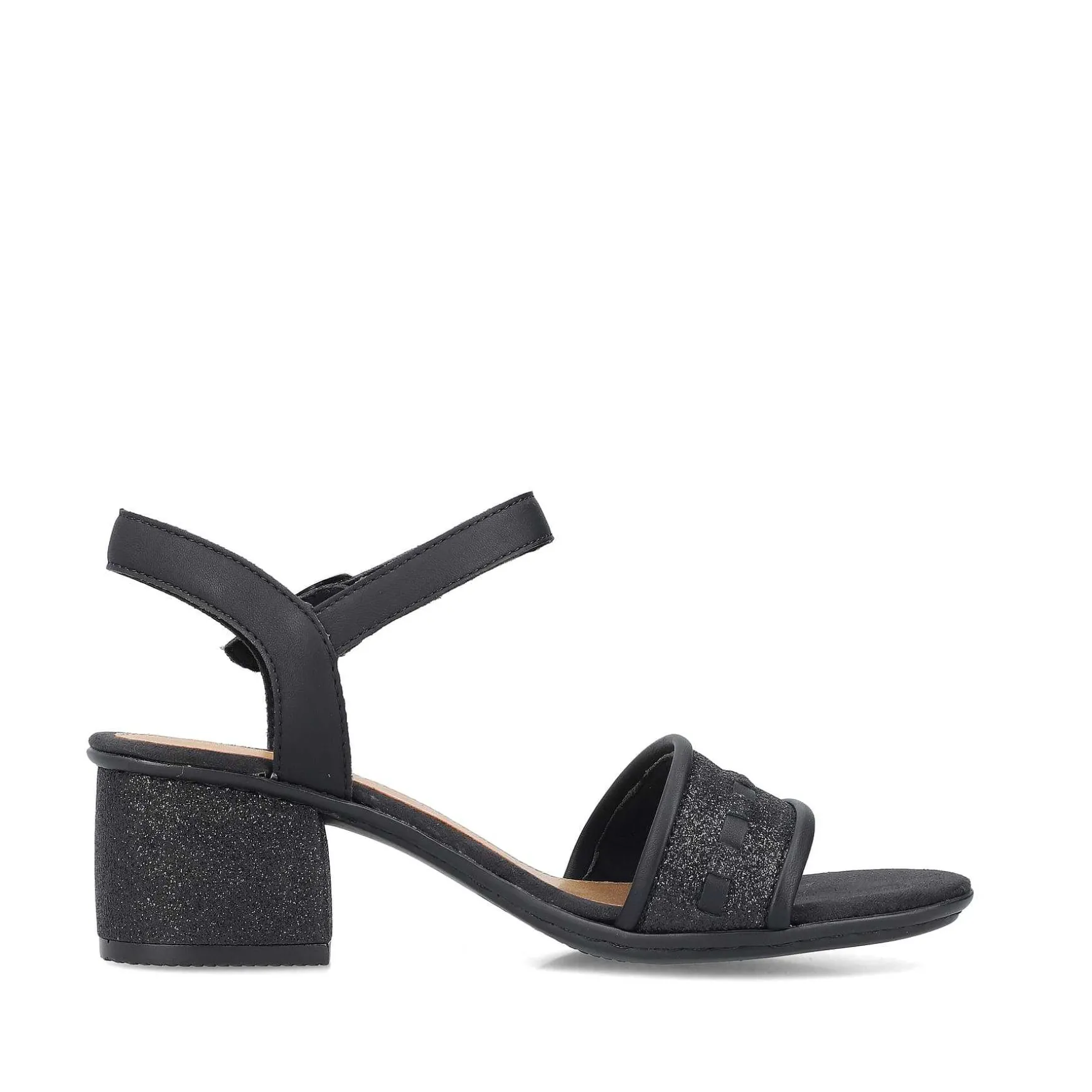 Rieker Women'S Strappy Sandals Asphalt Black