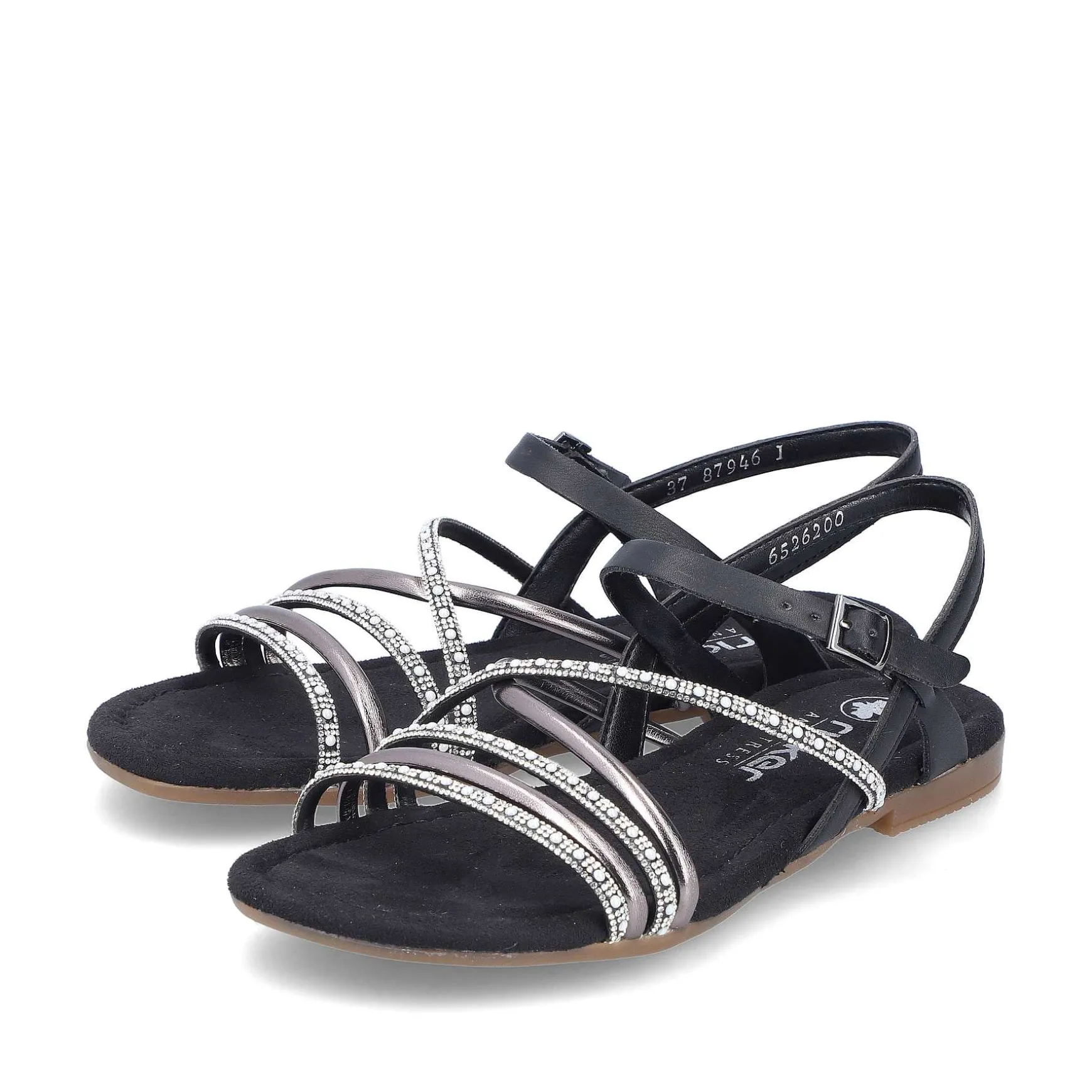 Rieker Women'S Strappy Sandals Jet Black