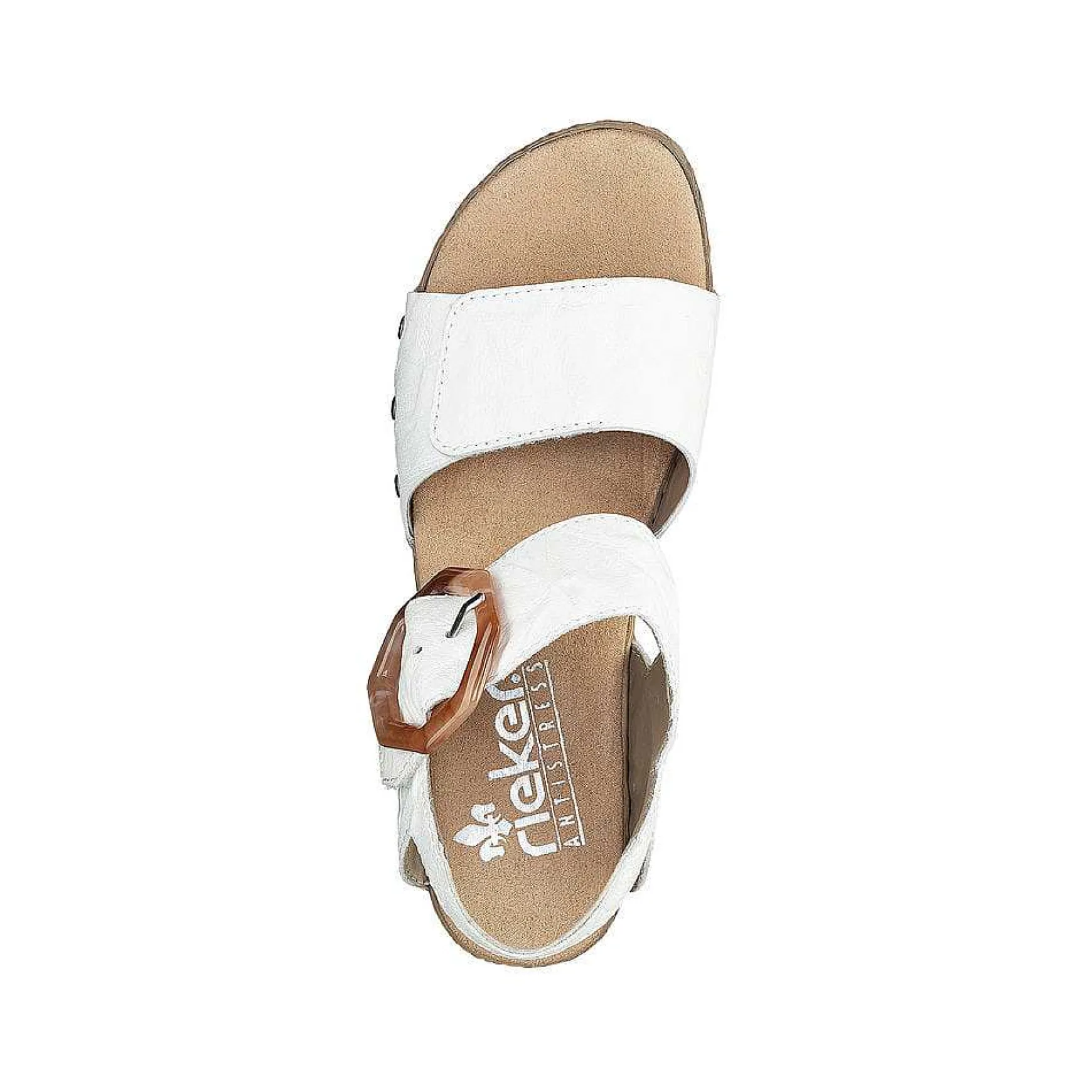 Rieker Women'S Strappy Sandals Pearl White