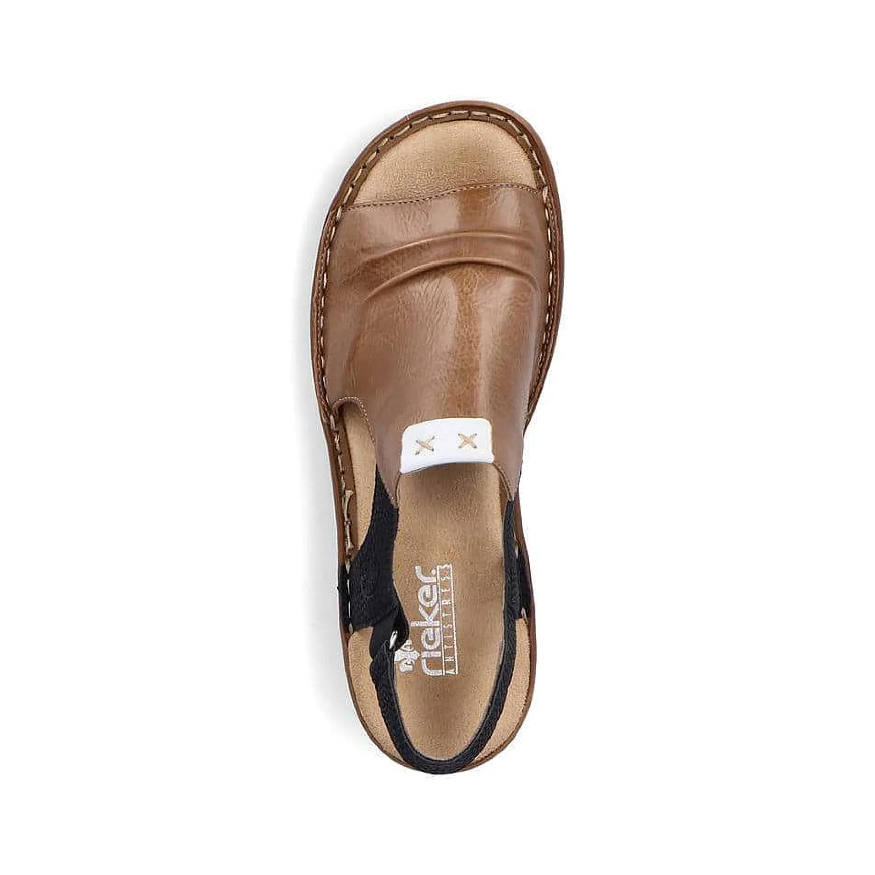 Rieker Women'S Strappy Sandals Nut Brown-Deep Black