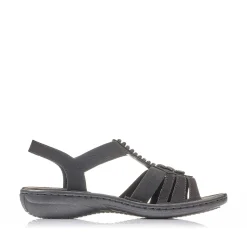 Rieker Women'S Strappy Sandals Night Black