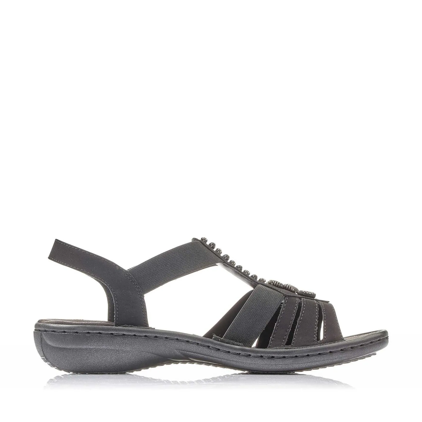 Rieker Women'S Strappy Sandals Night Black