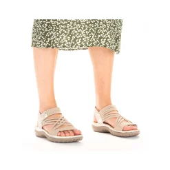 Rieker Women'S Strappy Sandals Cream Beige