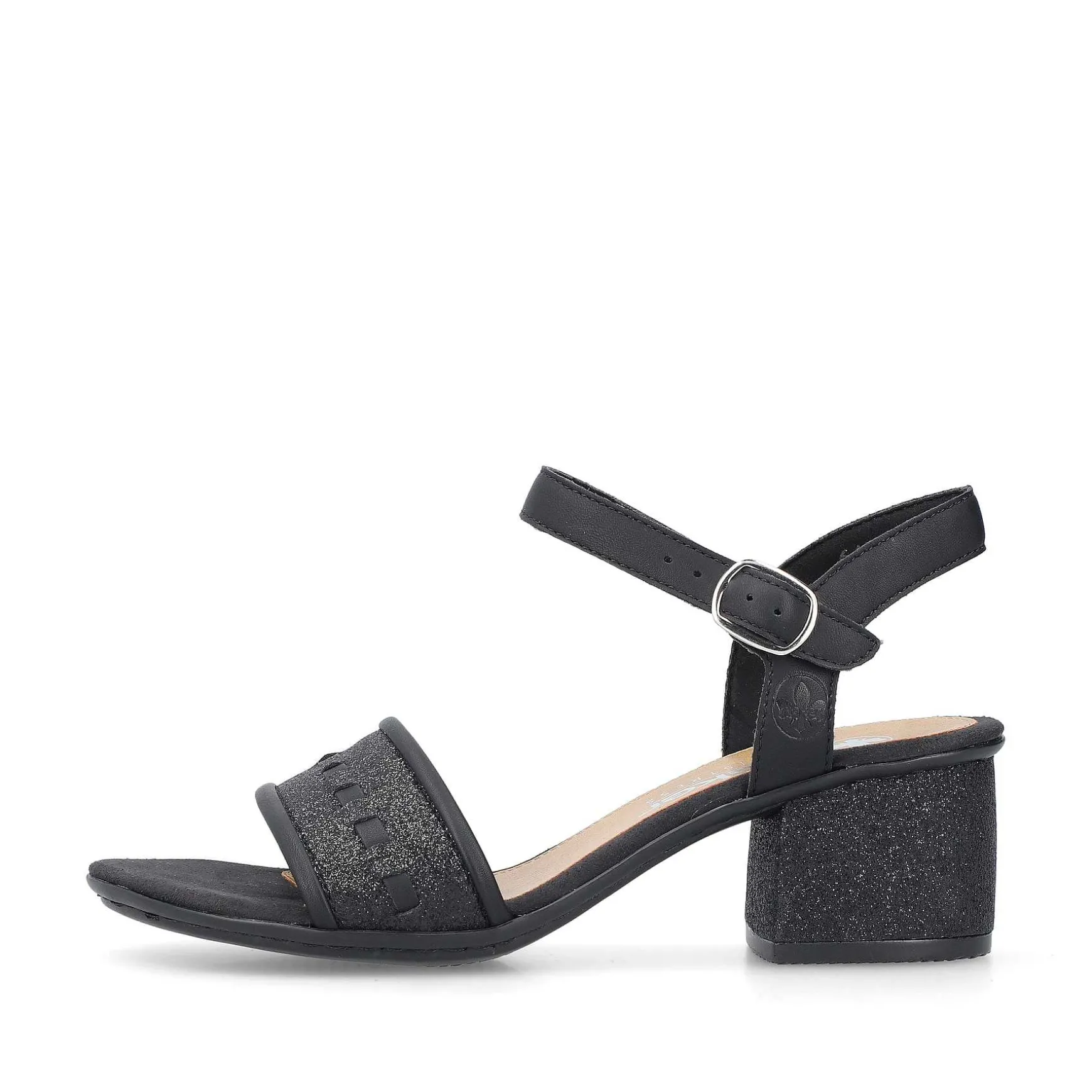 Rieker Women'S Strappy Sandals Asphalt Black