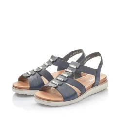 Rieker Women'S Strappy Sandals Navy Blue