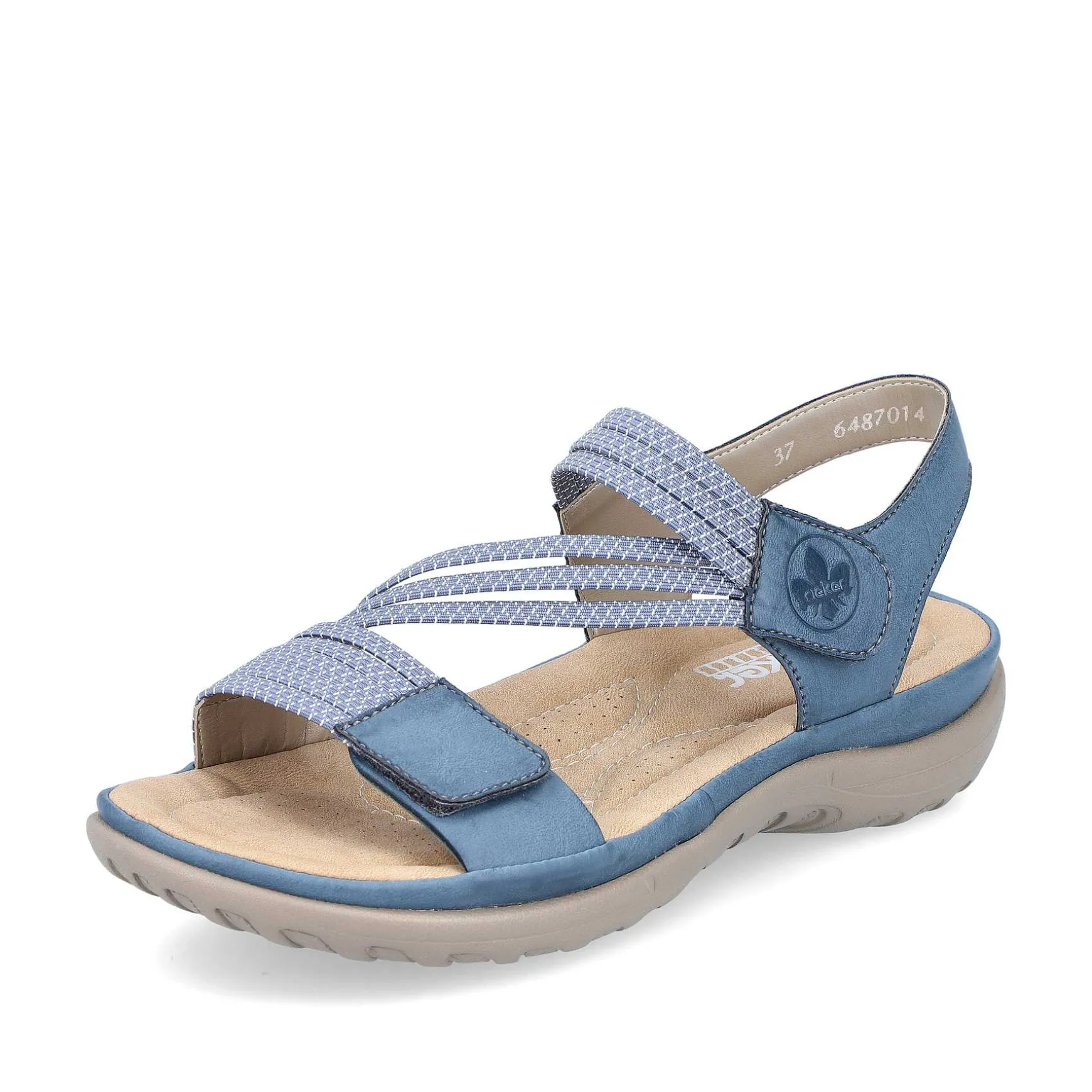 Rieker Women'S Strappy Sandals Sky Blue
