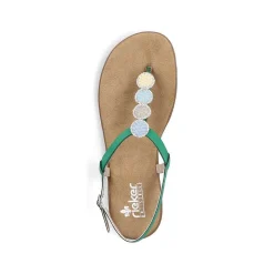 Rieker Women'S Strappy Sandals Leaf Green
