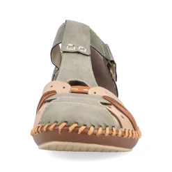 Rieker Women'S Strappy Sandals Mint Green-Beige