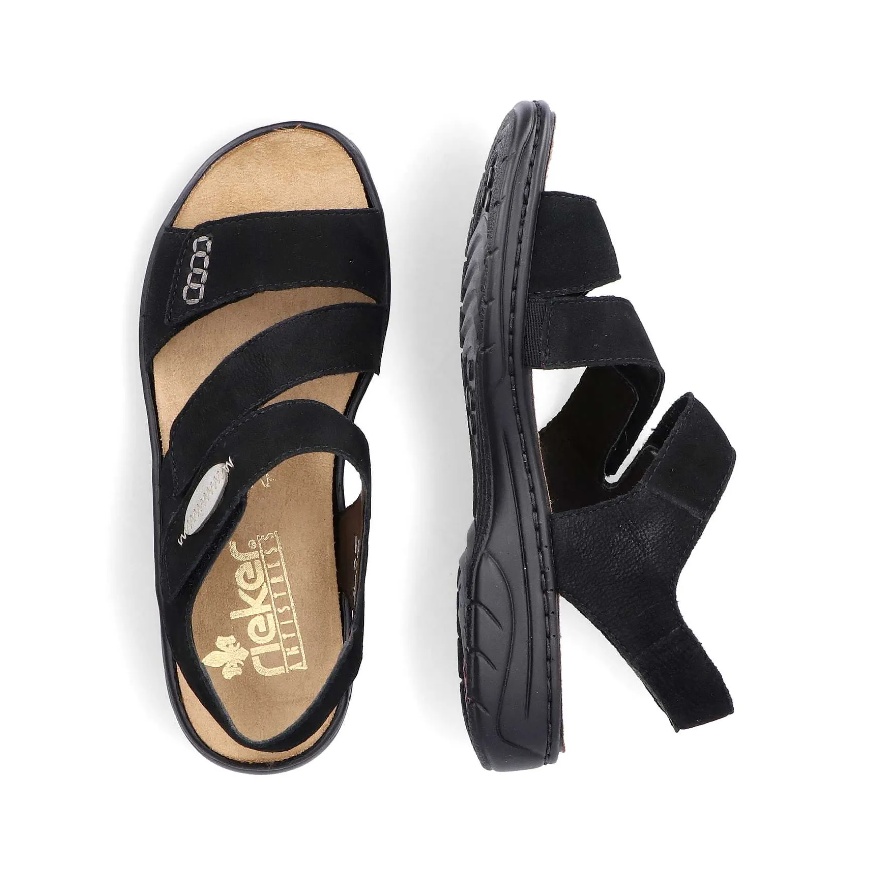 Rieker Women'S Strappy Sandals Jet Black