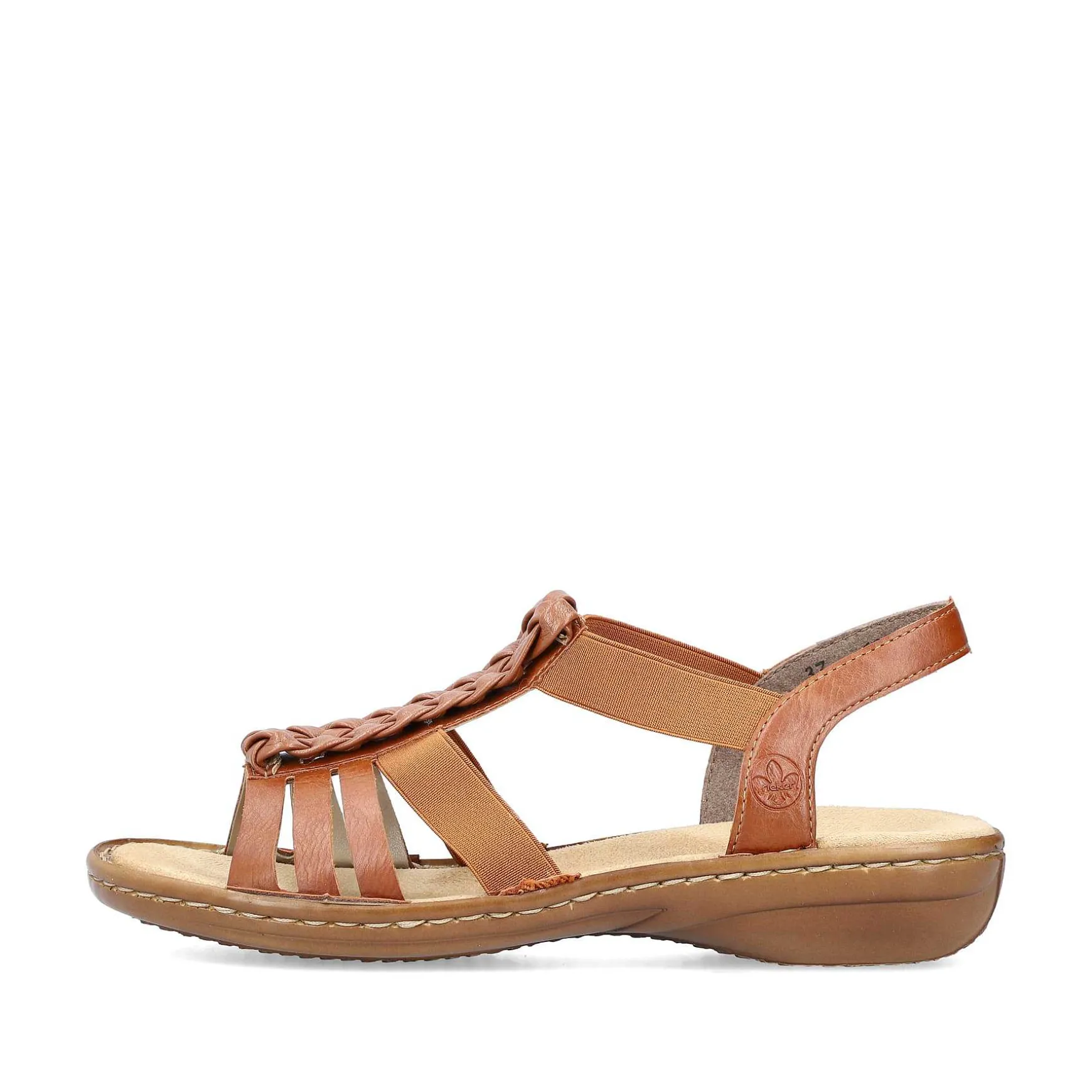 Rieker Women'S Strappy Sandals Caramel Brown
