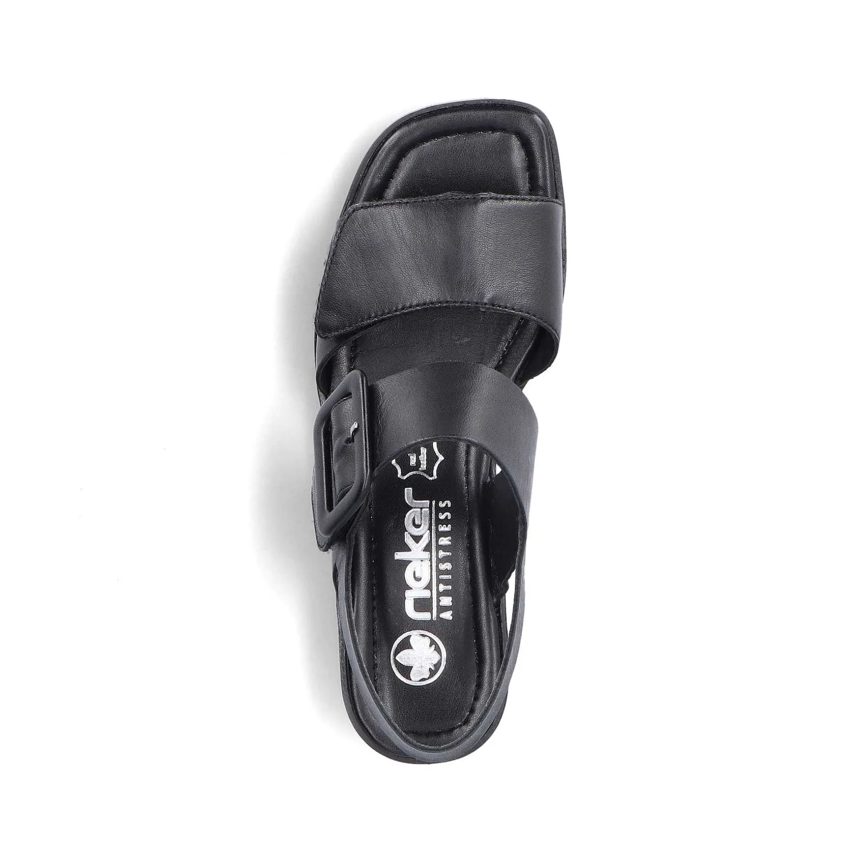 Rieker Women'S Strappy Sandals Glossy Black