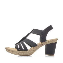 Rieker Women'S Strappy Sandals Jet Black